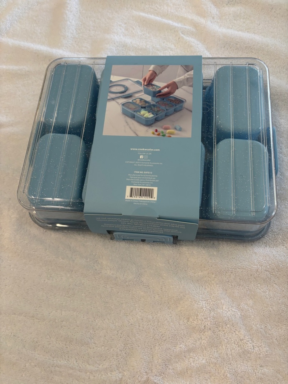 Cook With Color (CWC) - Blue Perfect On-The-Go Snack Box - 8 Compartments. NWT - Picture 3 of 7